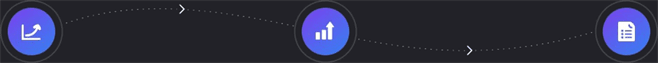 Graphic displaying icons joined by a dotted line, describing how Music Sync Licensing works