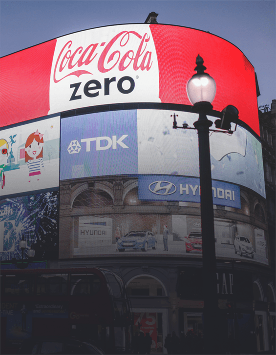 Advertisements on digital billboard